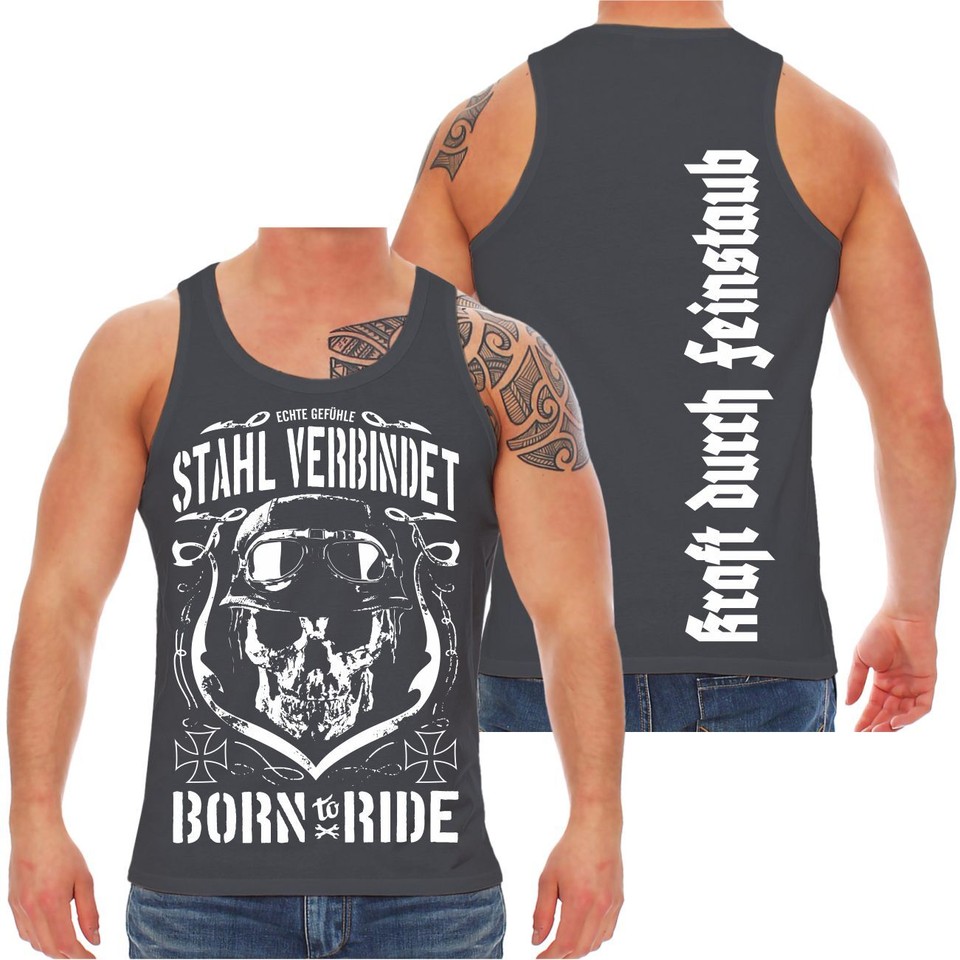 Herren Tank Top 'Stahl VERBINDET' - Muskelshirt Mit Sprüchen, Größe S-5XL