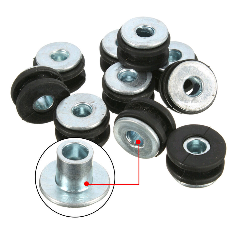 10Pcs Motorcycle Rubber Grommets Bolt For Honda Yamaha Suzuki Kawasaki Fairing