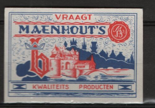MATCHBOX LABELS BELGIUM- Maenhout's B brand products, advertising - **mint - Picture 1 of 1