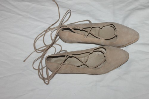 Michael Kors Collection SZ 37 US 7 Shoes Cipria Cadence Lace-Up Espadrille Flat - Picture 4 of 9