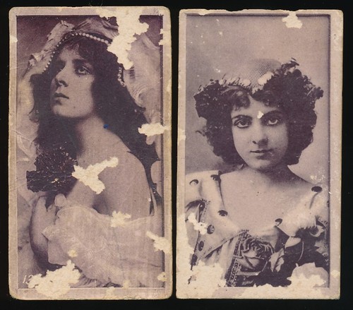 1901 T400-8 American Tobacco Co NUMBERED GIRLS -Lot of 2 (#13 & #8) - Picture 1 of 2