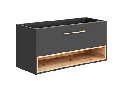 Badezimmer Waschbeckenunterschrank BURBON 120cm Graphit matt