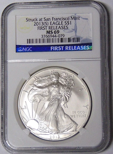 NGC MS69 2013 (S) American Eagle Silver Dollar Early Releases #3766944-079