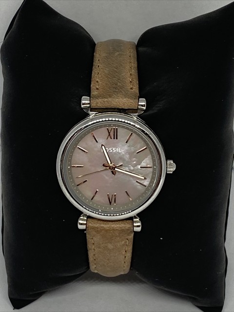 Brown Leather Analog Dial Quartz Watch 