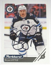 BRYAN LITTLE SIGNED 18-19 UPPER DECK PARKHURST WINNIPEG JETS CARD AUTOGRAPH AUTO