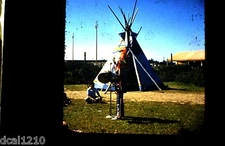 Original 3D Stereo Realist Slide #A56 INDIAN & TEEPEE