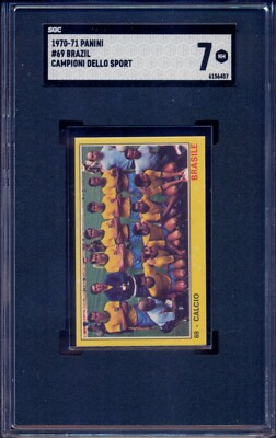Carte Panini Mondial 1970 Mexique - Équipe Du Brésil, Pelé, Ultra Rare, Jamais Collée, état Collector