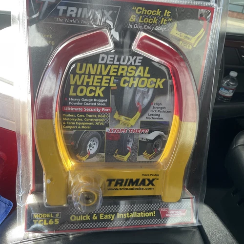 Trimax TCL65 Deluxe Universal Wheel Chock Lock 6" Closed, 10.5" Open