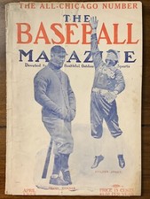 Frank Chance 1909 Baseball Magazine April Fielder Jones Chicago Number Cubs