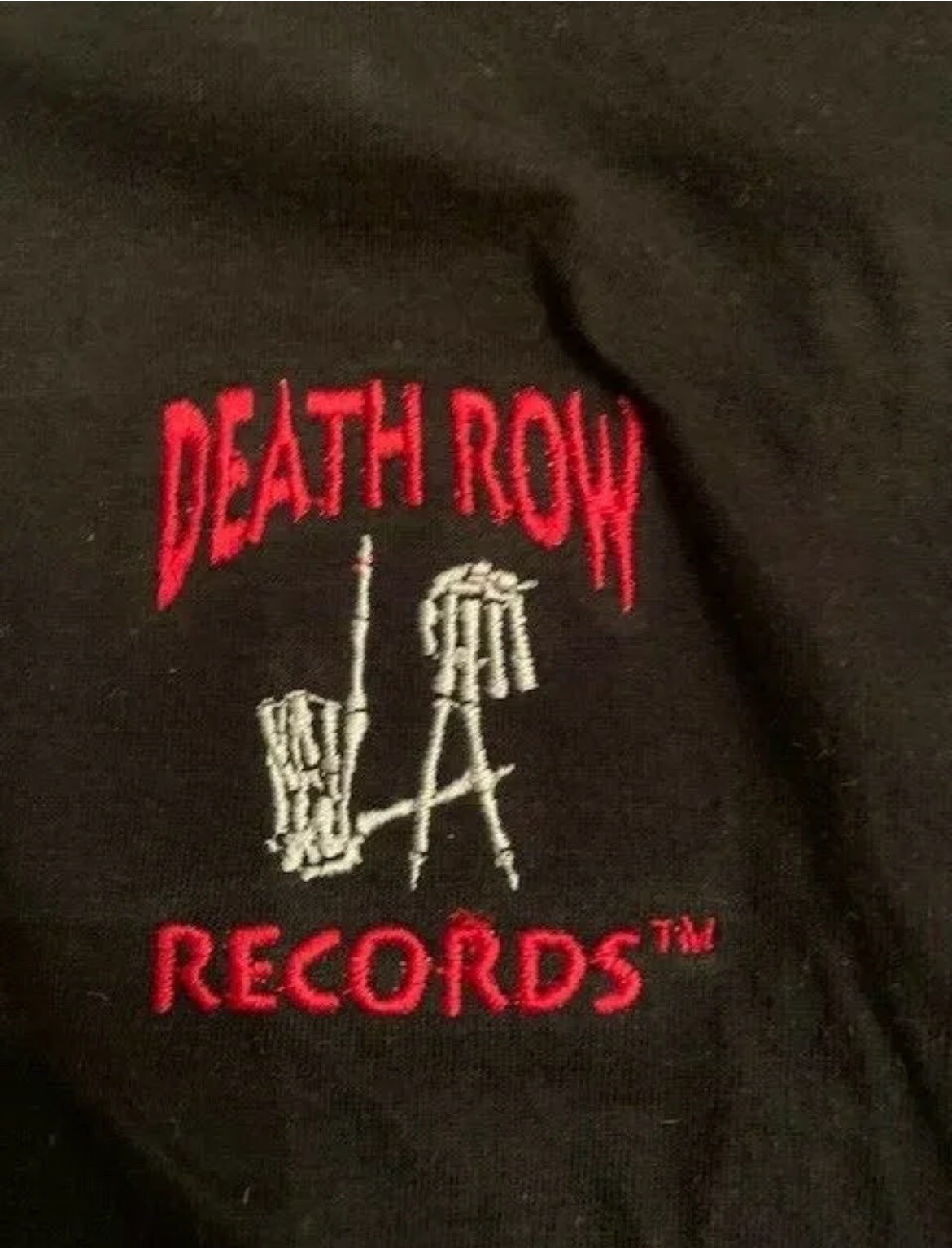FILA T shirt UO Death Row Records nera piccola nuova con etichette