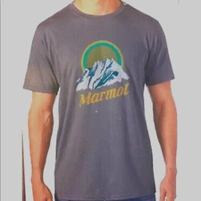 MARMOT MEN' ORGANIC REGULAR FIT COTTON T-SHIRT (CHARCOAL, XXL) NWT
