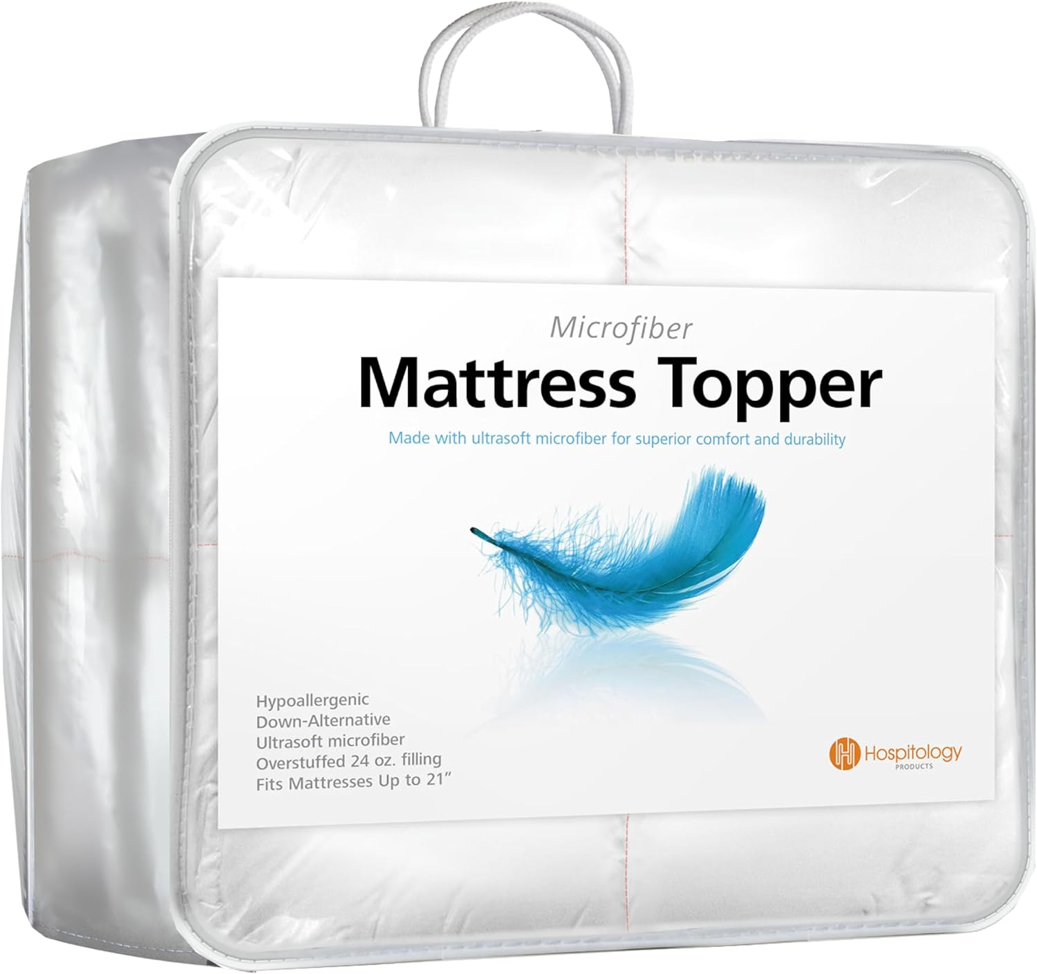 Hypoallergenic Overstuffed Deep Pocket Mattress Cover with Goose Down Alternative