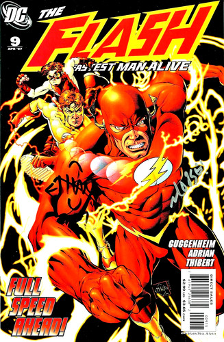 THE FLASH #9 FASTEST MAN ALIVE SIGNED ARTIST ETHAN VAN SCIVER & MOOSE BAUMANN