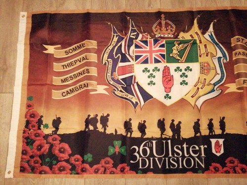36th Ulster Division Battle honours rememberance Flag 3X5FT - Picture 7 of 9