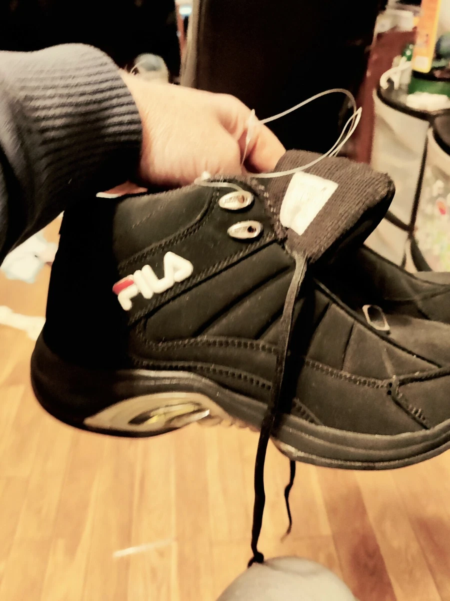 Fila black high top hotsell shoes