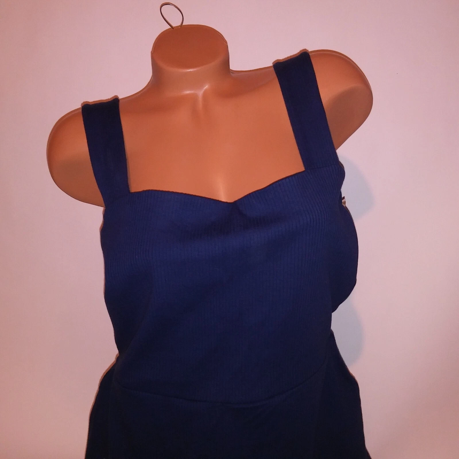 UNDERCOVER Abito da pattinatore Victoria Secret ROSA XL blu navy a costine scorciatoia linea nuovo