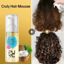 Curly Styling Treatment Mousse Care Coconut Oil Control Curl Wavy Coily Definer