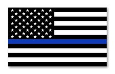 Thin Blue Line Flag USA American Flag Precision Cut Decal