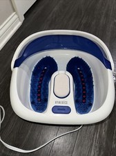 Heated Foot Spa, Bubble Foot Massager W/ Pedicure Brush and Pumice Stone
