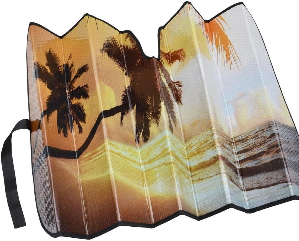 ⭐️⭐️⭐️⭐️⭐️ Large 57x27 Sunset Car Windshield Popups Sunshade For Toyota