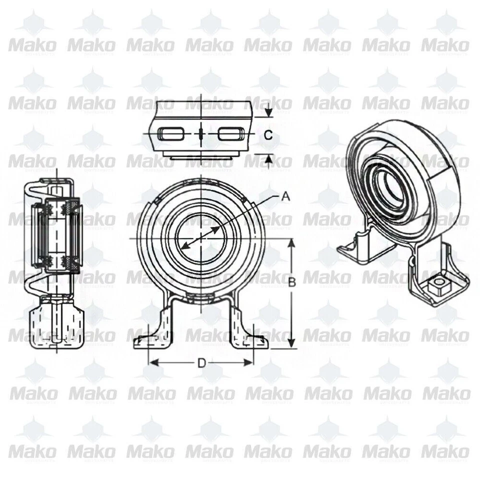 Cojinete central SPICER genuino para Chev Colorado y GMC Canyon 89040334/212187-1X Foto 2 de 3