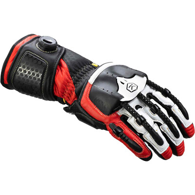 KNOX Handroid MK5 schwarz rot Motorradhandschuhe mit langer Stulpe  M