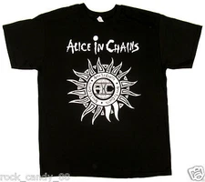 ALICE IN CHAINS Tribal Sun T-shirt Grunge Heavy Metal Tee Adult Men's Black New