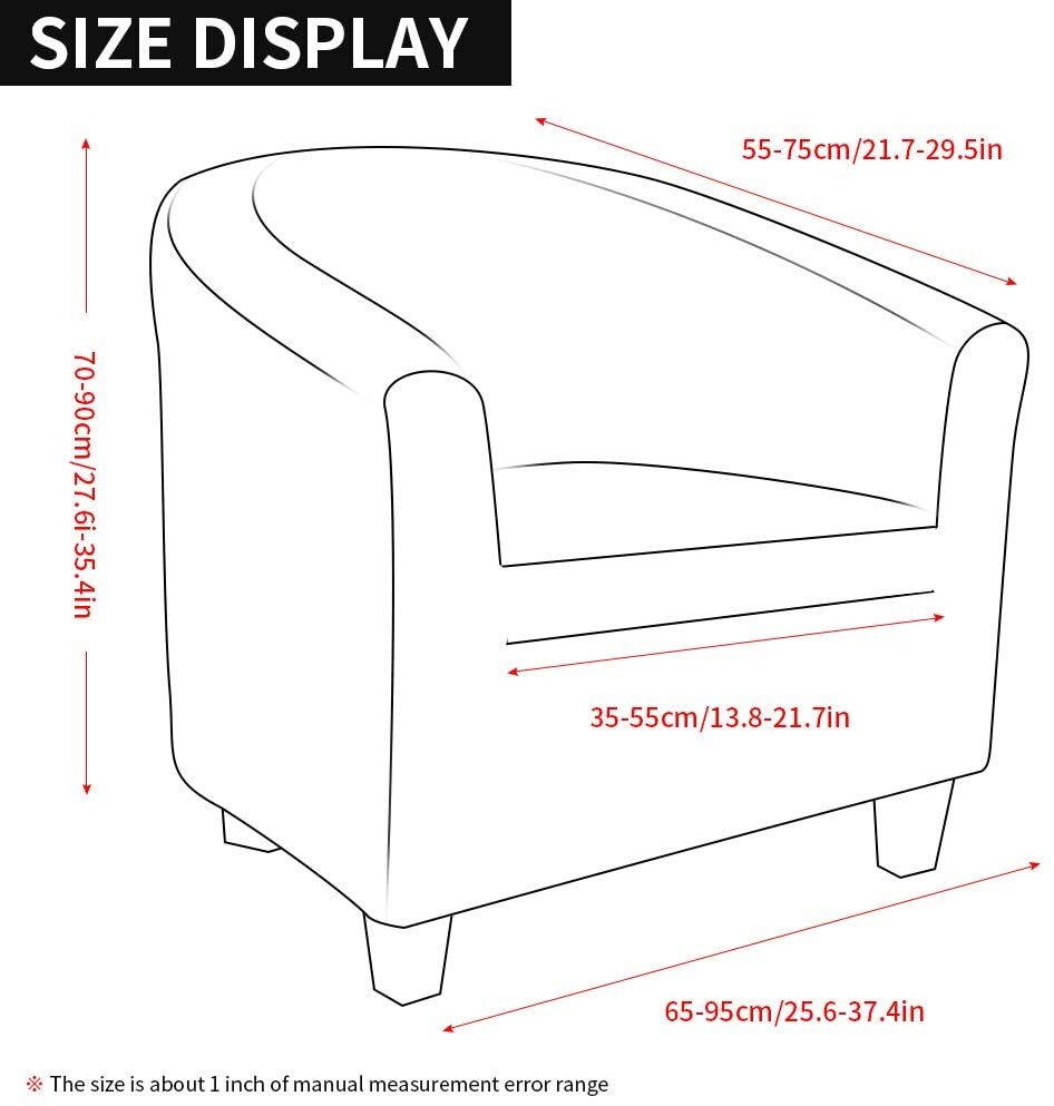 Club Chair Slipcover Stretch Jacquard Tub Chair Covers Armchair Sofa