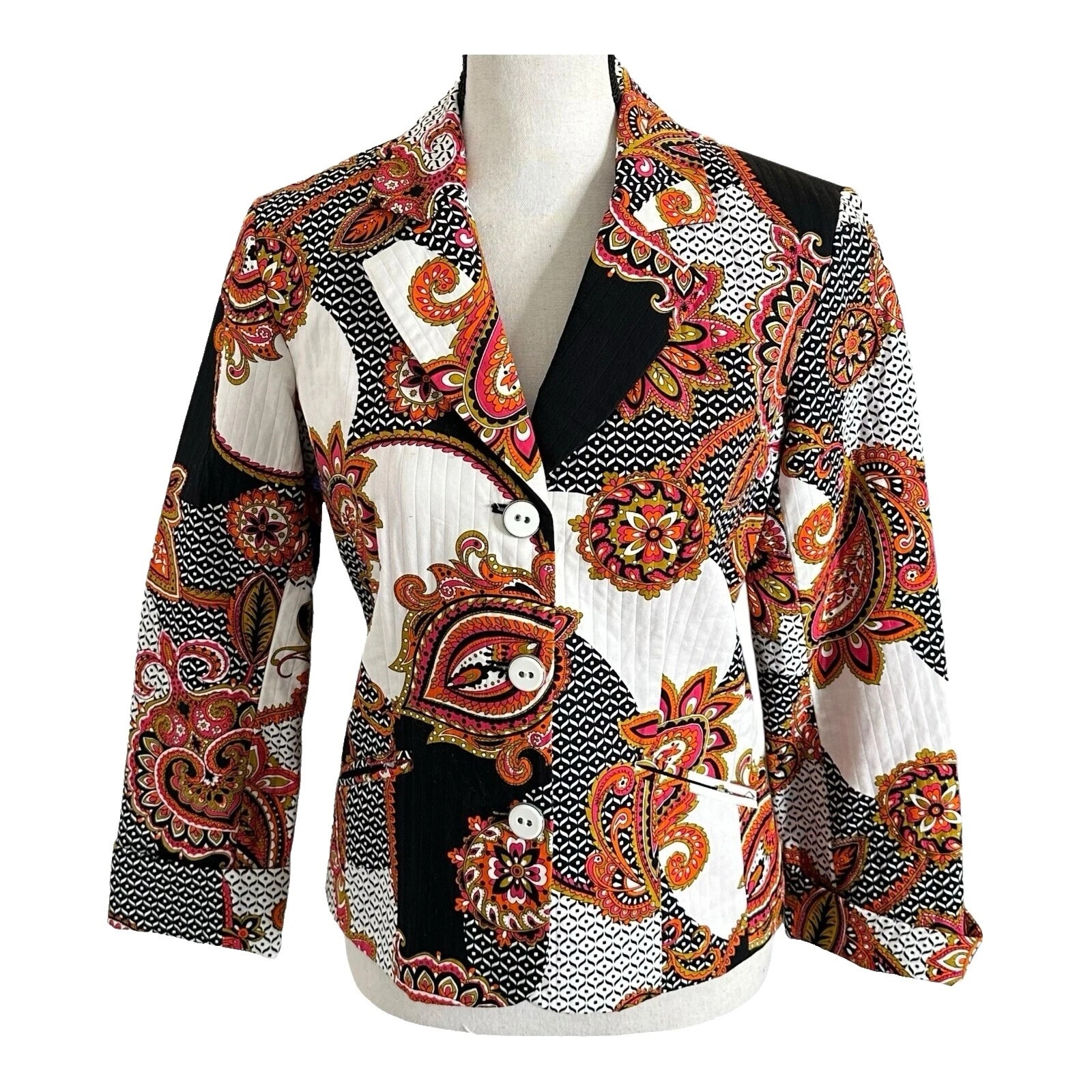 Chico's 花卉 100% 纯棉套装和套装分开女