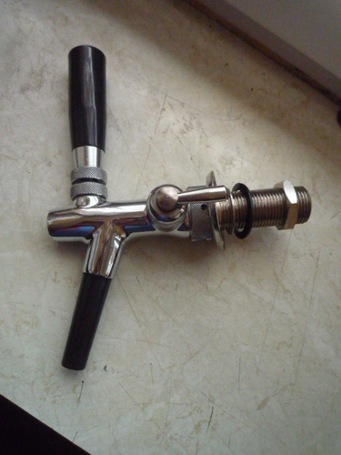 Kompensatorschankhahn Mit Schaumtaste Chrom Zapfhahn Edelstahl Bier Zapfen DHL - 第 1/8 張圖片