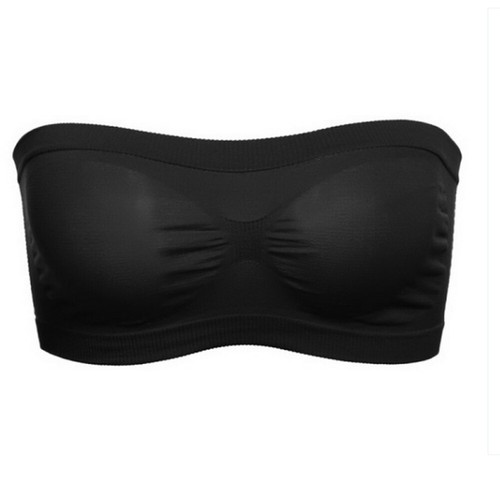 Women Ladies Tops Strapless Seamless Bandeau Bra Boob Tube Strapless UK - Picture 5 of 13