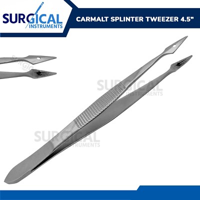 Carmalt Splinter Tweezer - German Grade Surgical & Veterinary Tool | Atraumatic, Locking