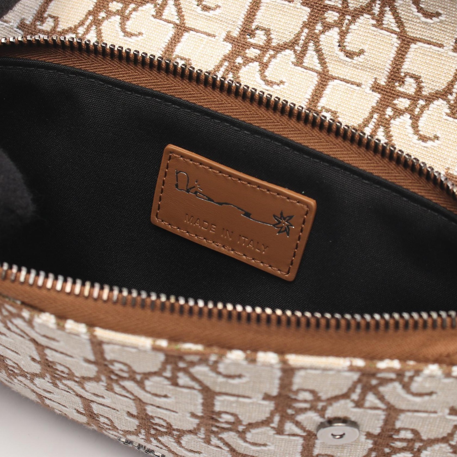 Christian Dior TRAVIS SCOTT CACTUS JACK SADDLE Pouch Mini Bag canvas Beige Used image 4