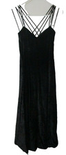 Roberta Black Vintage Dress strappy long gown