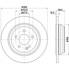 HELLA Bremsscheiben hinten Ø300 mm für Mercedes-Benz V-Klasse Vito Tourer Mixto