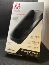 ZAGG Invisible Shield Elite Privacy 360 Screen Protector - iPhone 16 Pro Max NEW