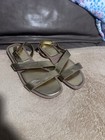 Lane Bryant Size 10W Gold Strappy Sandals Open Toe — photo 1
