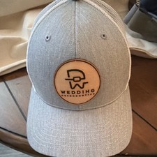 Richardson Gray/White Solid Trucker Hat Mesh Back Adjustable One Size "Wedding"