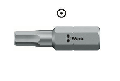 WERA 05056343001 840/1 Z Tamper-proof Hex-Plus BO bits, 3 x 25 mm