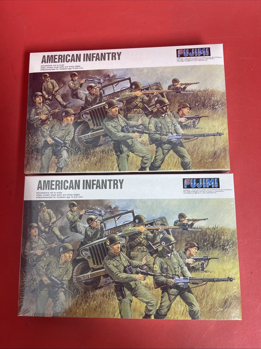 Fujimi AMERICAN INFANTRY WWII 76027 1:72 Scale Figure Model Kit WA