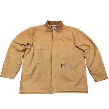 Vintage Big Smith Duck Canvas Chore Coat Mens XL Insulated Heavy Workwear Tan