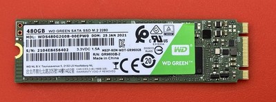 Western Digital WD Green SATA SSD 480GB, M.2 2280 /  SATA 6Gb/s, (WDS480G2G0B)