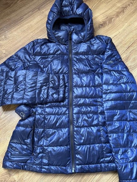 Women Calvin Klein Jacket Navy Nylon M