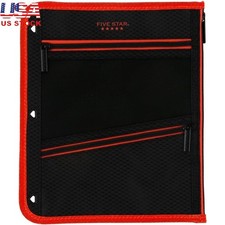 Durable Polyester Storage Pouch W/ 3 Pockets School Supplies Random Color New