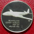 De Havilland Comet-1st. Jet Airliner Round-Franklin Mint 1.22 Troy oz.925 Silver
