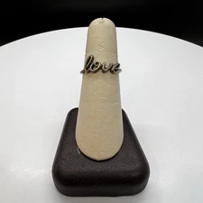 James Avery Sterling Silver “Love” Script Ring Size 7