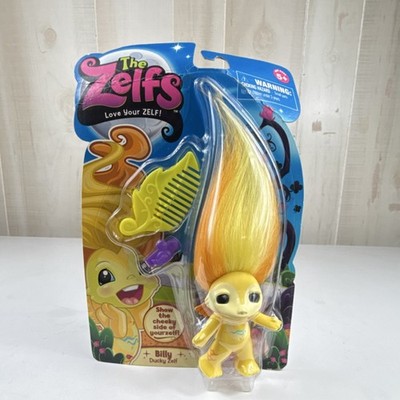 The Zelfs Billy Ducky Troll Doll Yellow Orange Hair Accessories Collector 2013