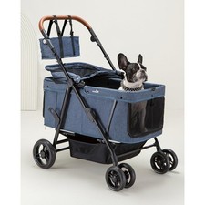 Foldable Pet Dog Stroller for Large  Medium Dogs for 2 Small Dogs 20  132 lbs 