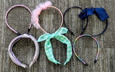 Girls Headbands Unicorn Padded Gingham Bow Multicolor One Size Lot of 6