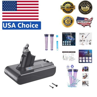 6.0Ah Lithium Battery for V6 Vacuums - Enhanced Life & Easy Installation